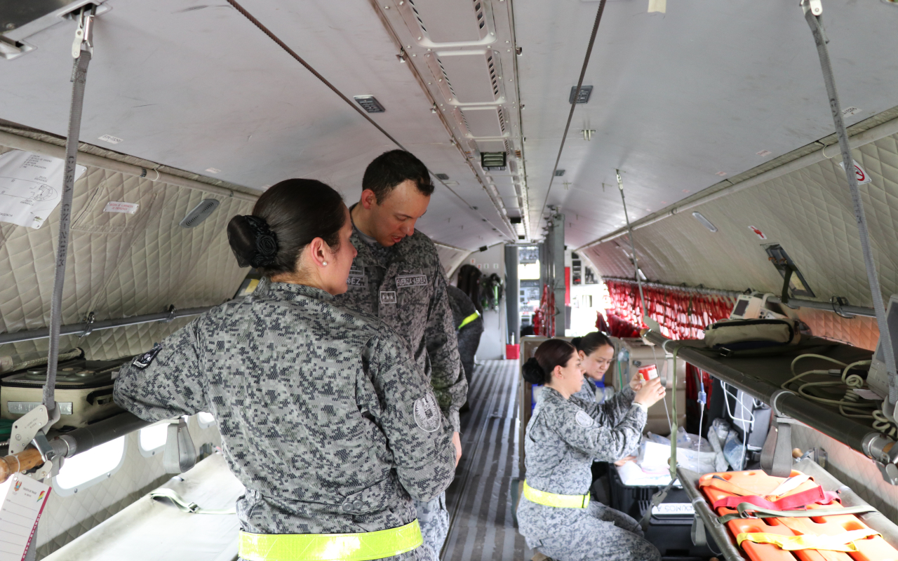 Transporte masivo de pacientes Capacidad distintiva de la Fuerza Aérea Colombiana