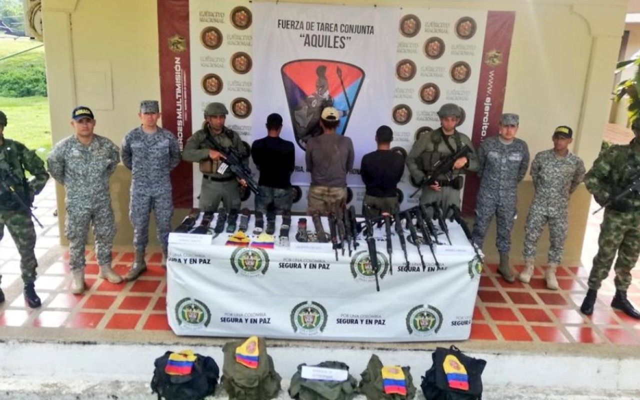 Capturados integrantes de los "Caparros" en el Bajo Cauca