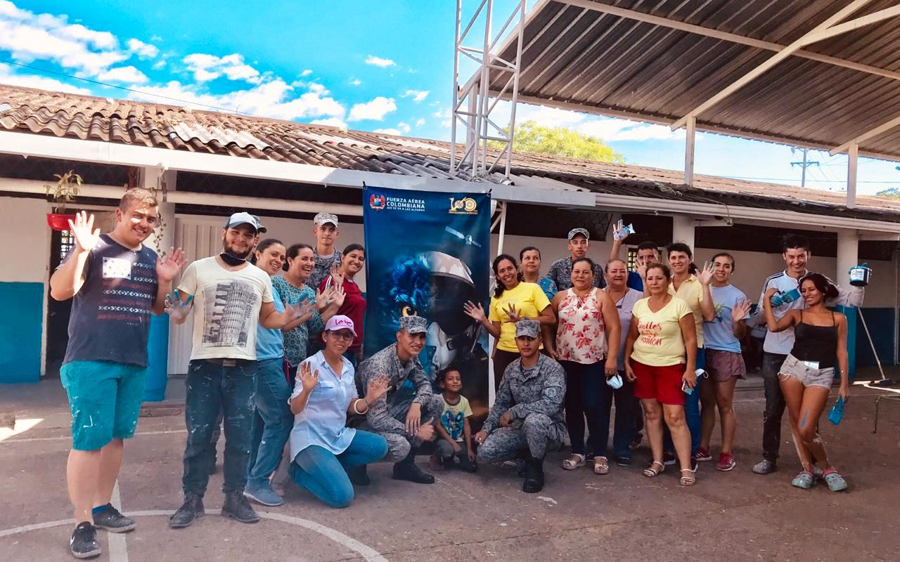 Pintando sueños en la escuela Nuevo Horizonte. 