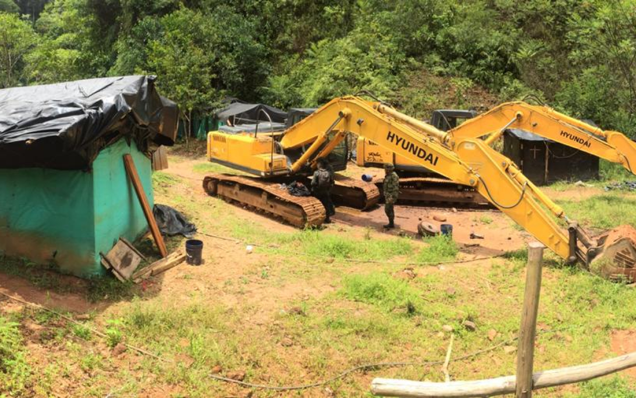 Afectadas las finanzas del Eln con la destrucción de maquinaria y equipos avaluados en 1.250 millones de pesos