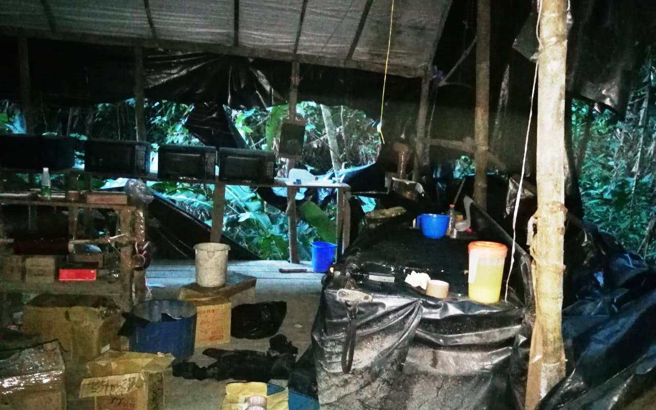 Desmantelado laboratorio para el procesamiento de clorhidrato de cocaína en el Cauca