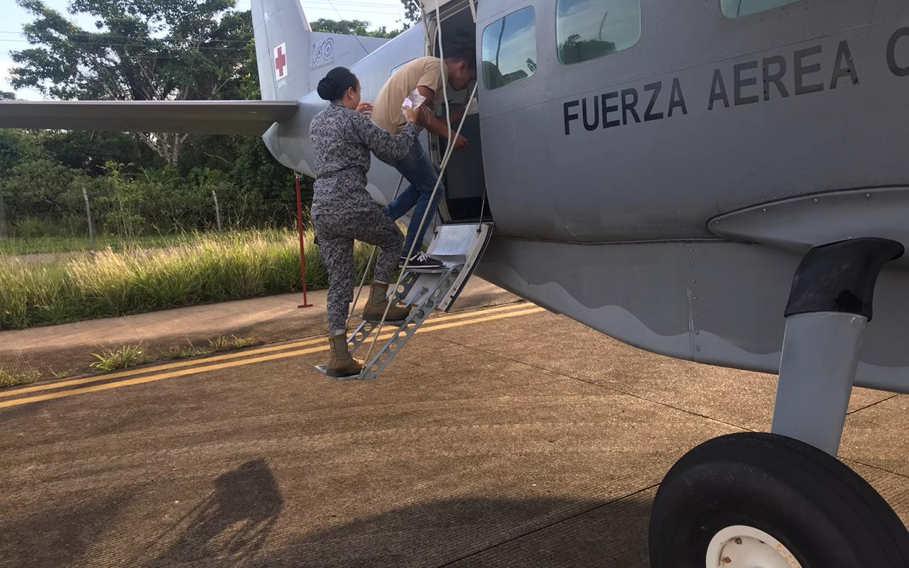 Traslado aeromédico salvaguarda la integridad de joven en el Caquetá