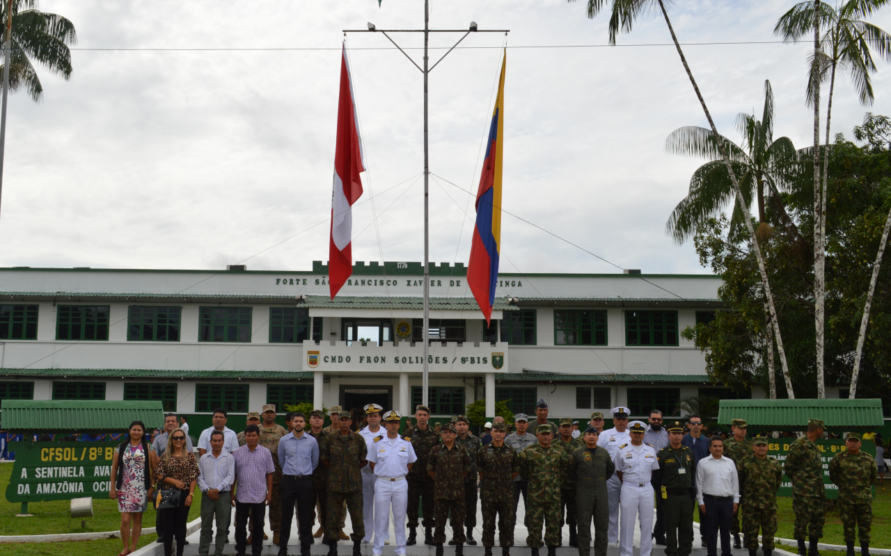 Colombia, Brasil y Perú, honran los Símbolos Patrios en ceremonia Tripartita