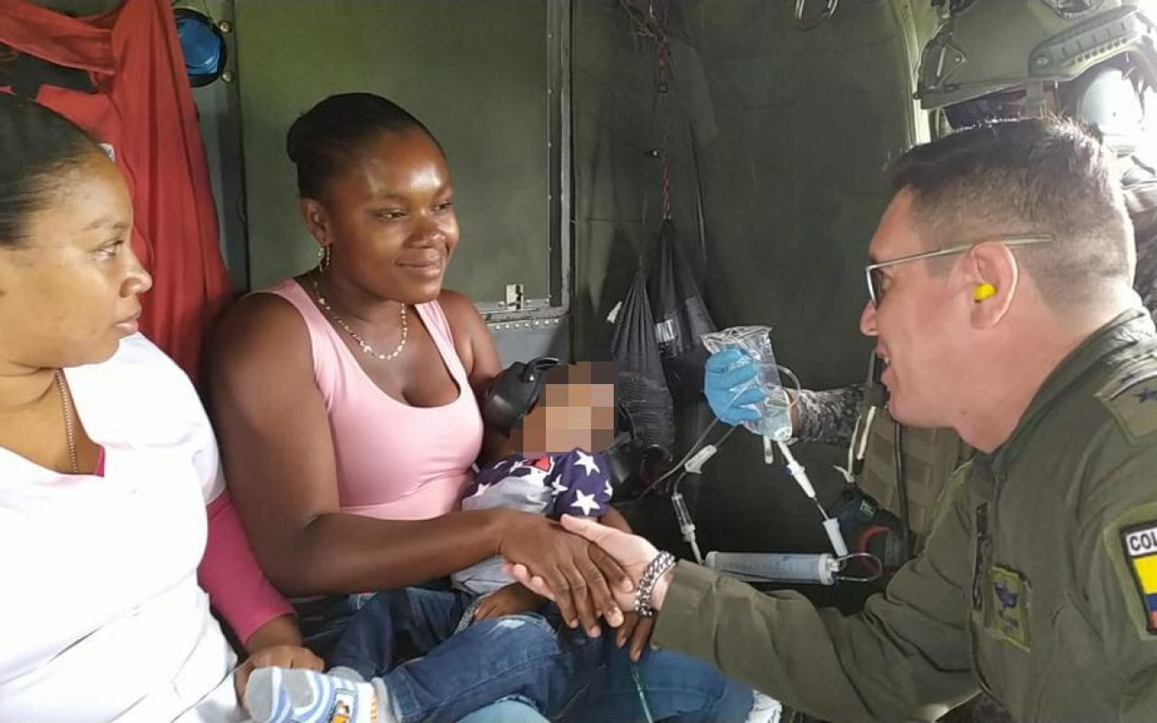 Menor de edad con picadura de escorpión fue trasladado por la Fuerza Aérea Colombiana