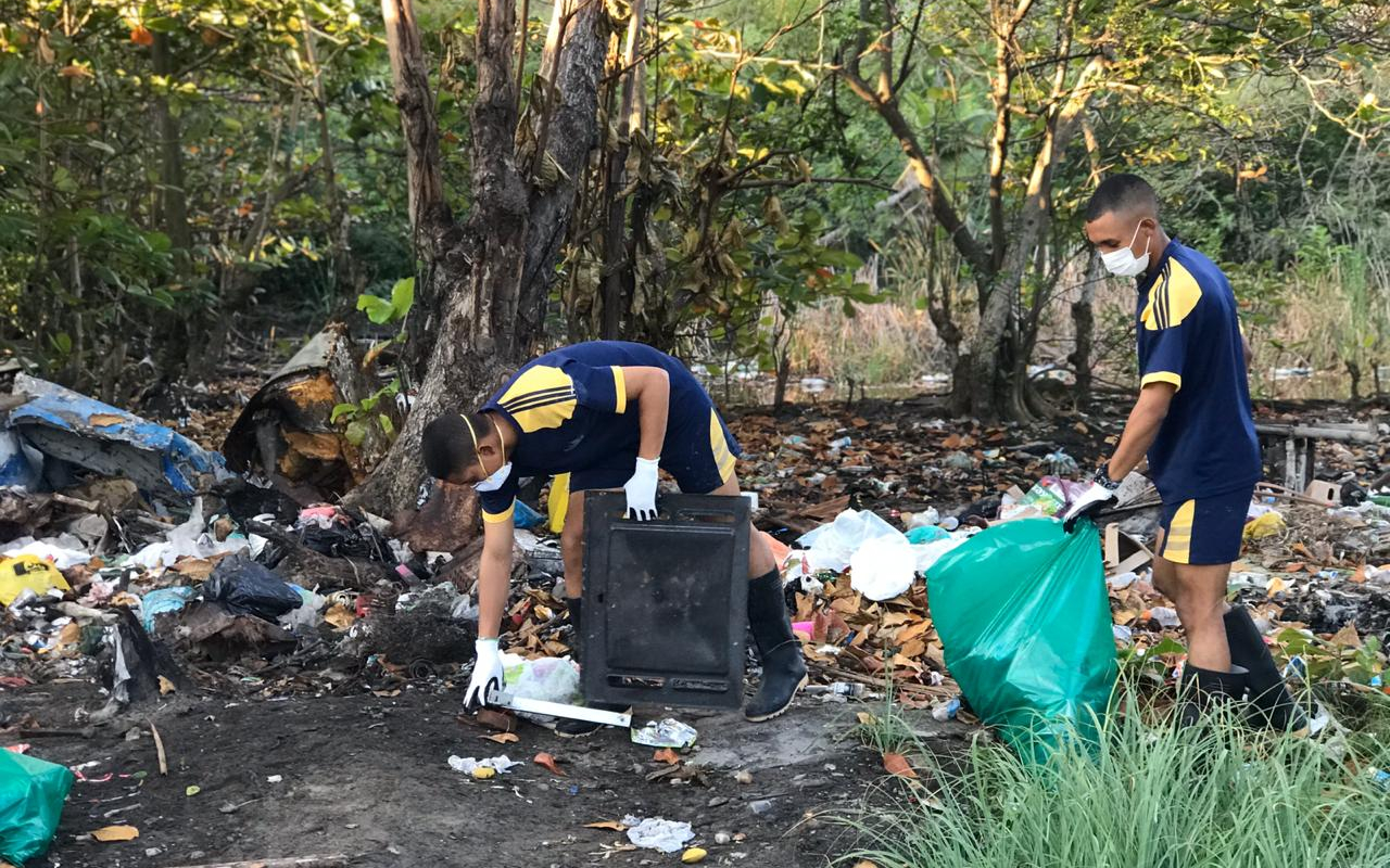 Jornada de recolección de residuos sólidos se llevó a cabo en el sector del Manglar de Nueva Guinea 