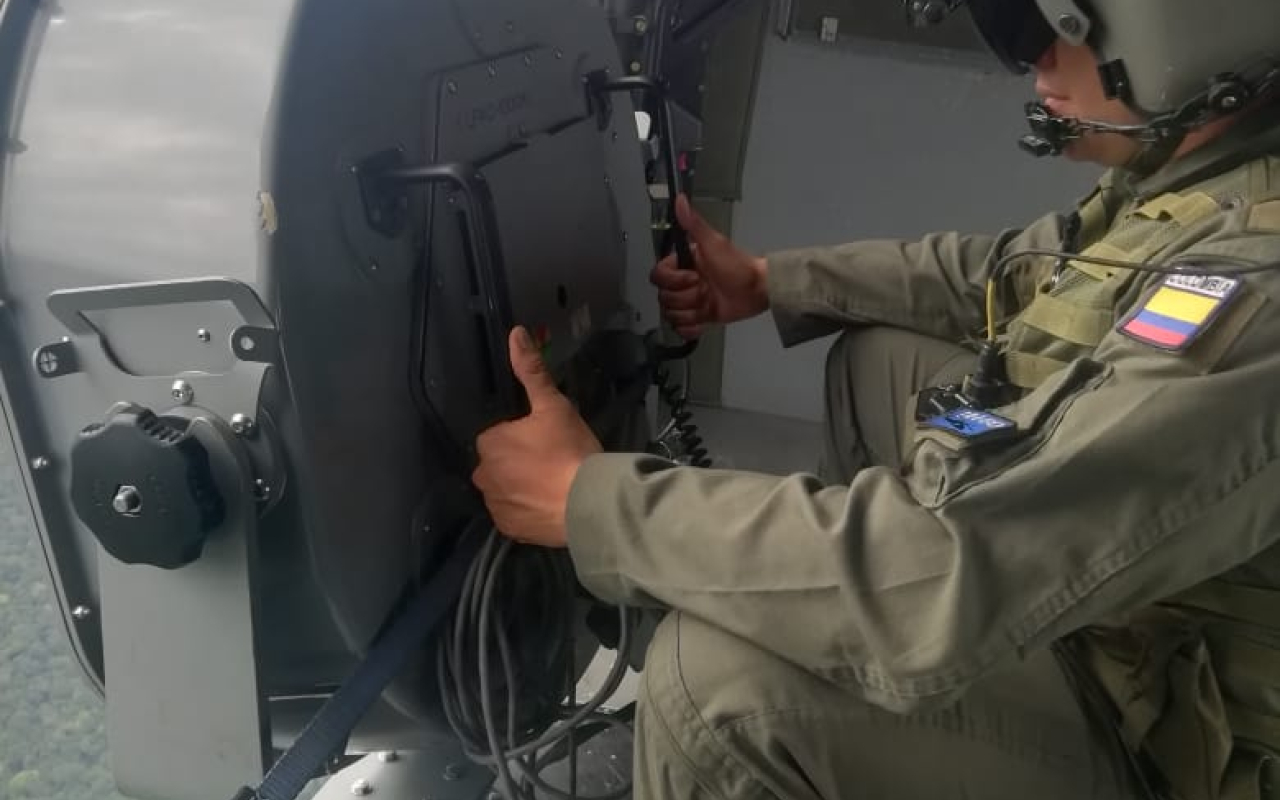 Helicópteros de la Fuerza Aérea Colombiana velan por la seguridad de los ciudadanos
