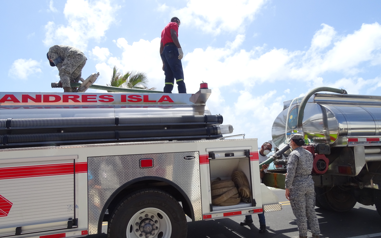 Fuerza Aérea Colombiana contribuye a la mitigación de la pandemia del COVID-19 en San Andrés Islas