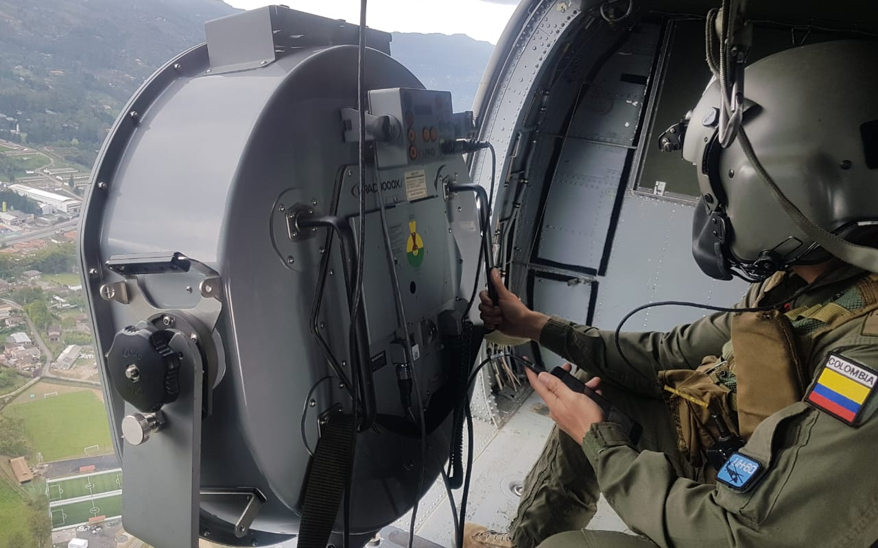 Con mensajes desde un helicóptero, la Fuerza Aérea promueve el autocuidado
