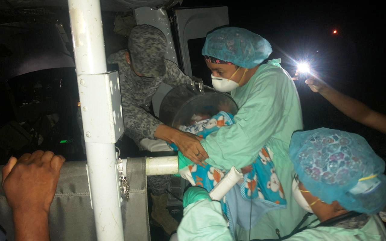 Emergencia médica es atendida por su Fuerza Aérea Colombiana