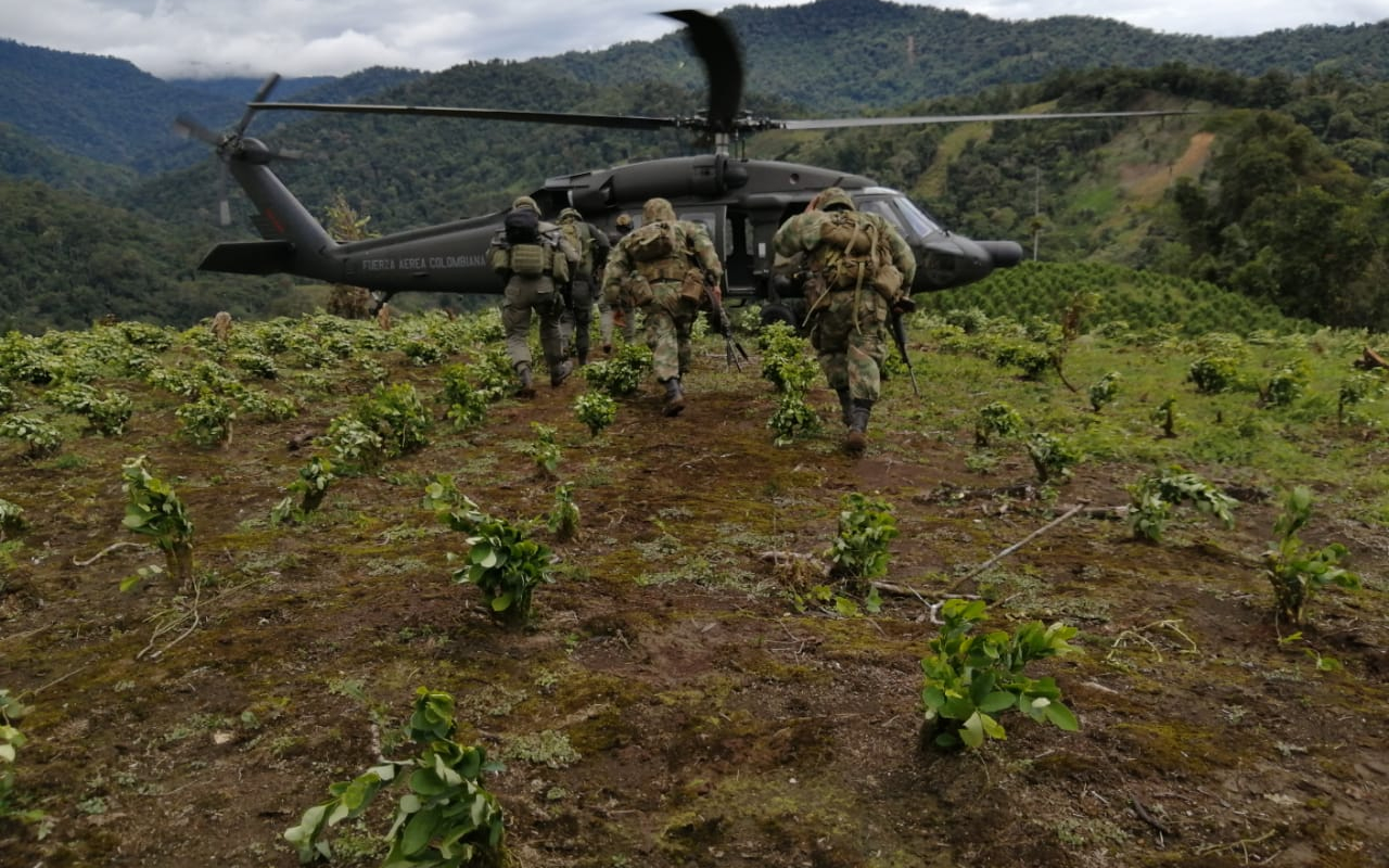 En Chocó fueron destruidos 14 laboratorios para el procesamiento de pasta base de cocaína