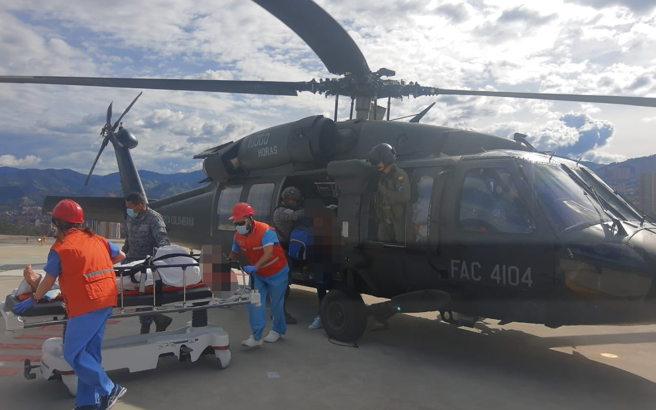 Líder comunal fue evacuado por su Fuerza Aérea Colombiana desde Frontino, Antioquia