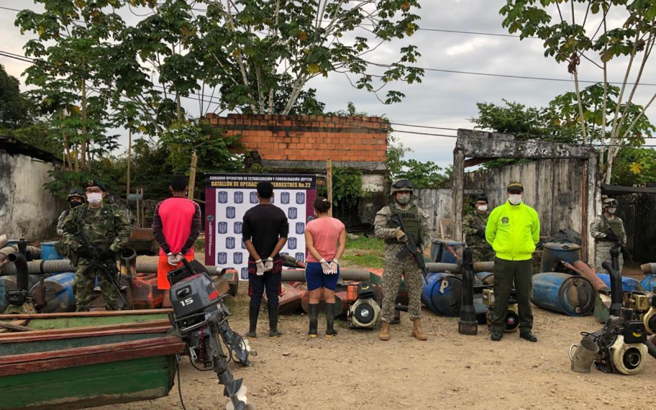 Importante resultado operacional contra la minería ilegal en el Caquetá