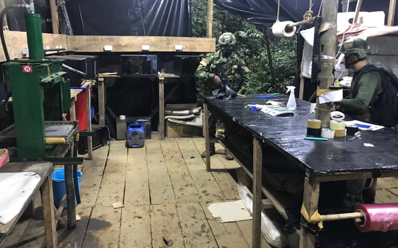 Destruido laboratorio con 1.696 kilos de clorhidrato de cocaína en el Valle del Cauca