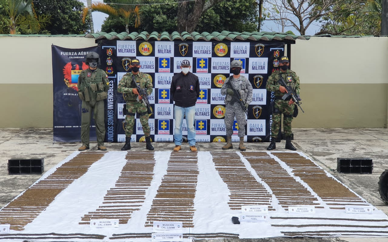 Operación conjunta permite la incautación de munición en Melgar 