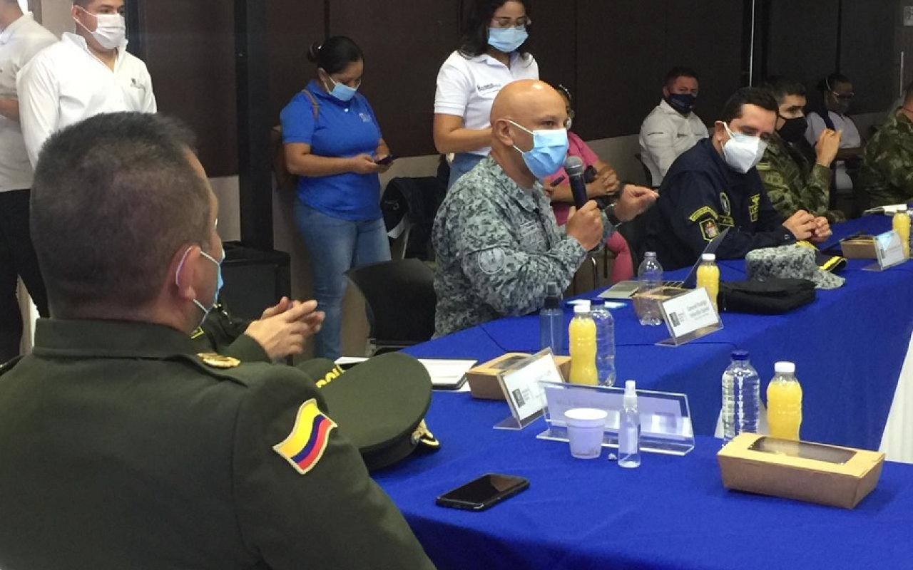 La Fuerza Aérea participó del primer consejo de seguridad 2021 del Atlántico
