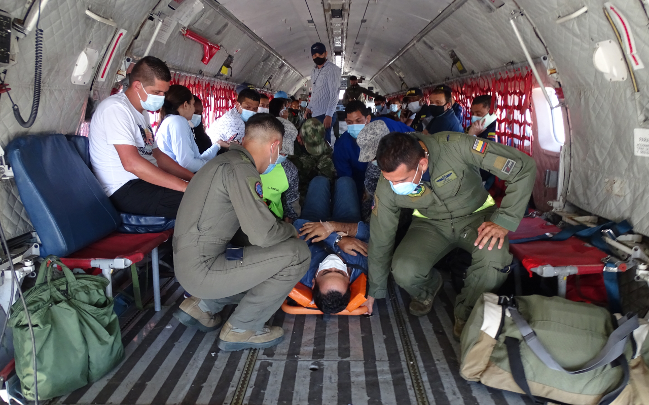 Aeronave C-295 realizó traslado aeromédico humanitario desde Providencia