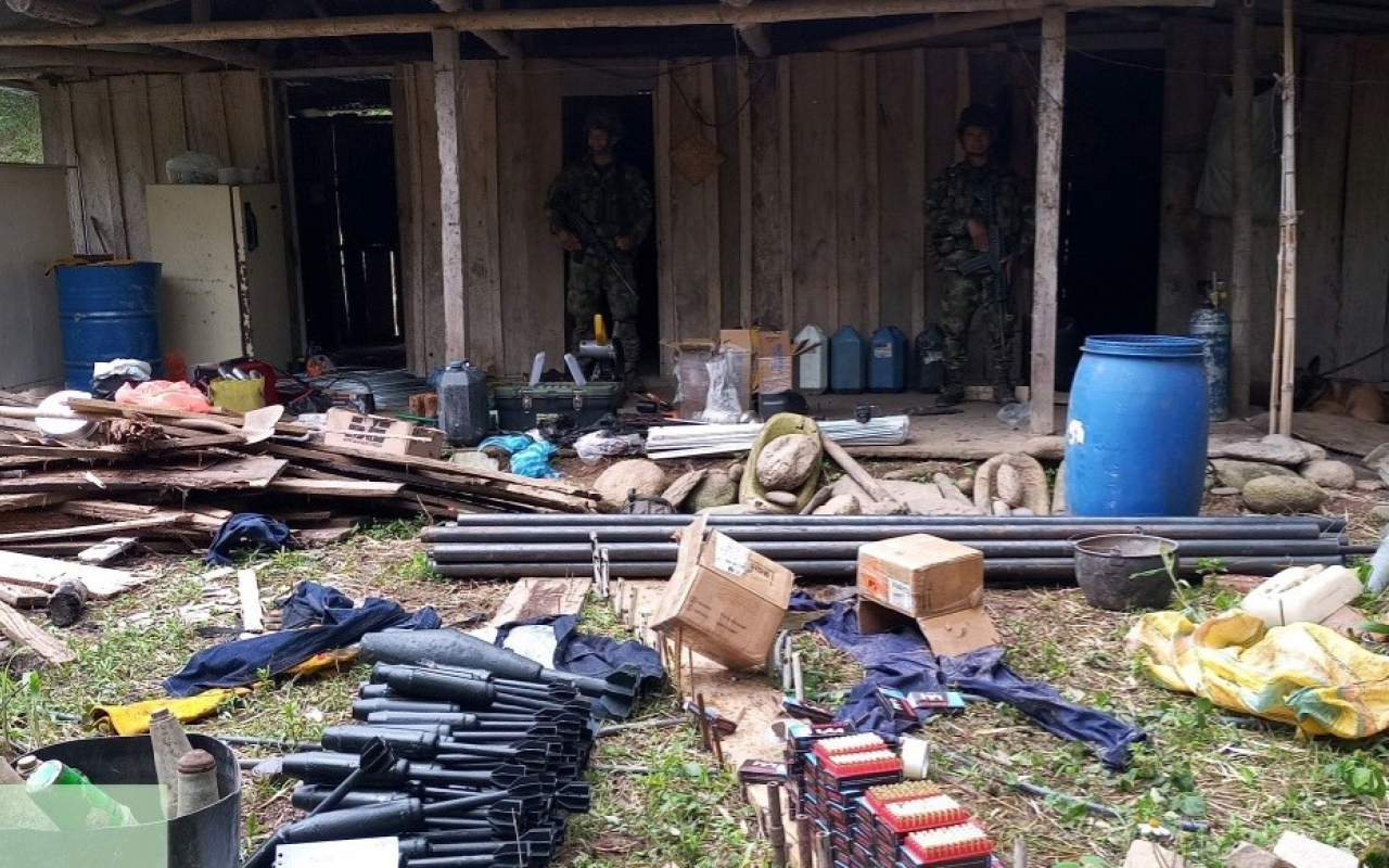 Desmantelado depósito ilegal para fabricación de explosivos en el Cauca