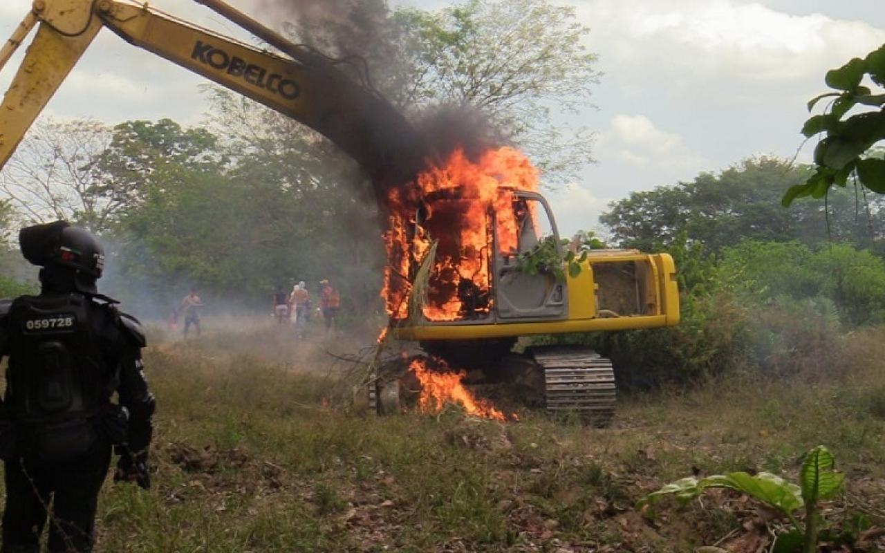 Afectación a la minería ilegal en el sur de Bolívar