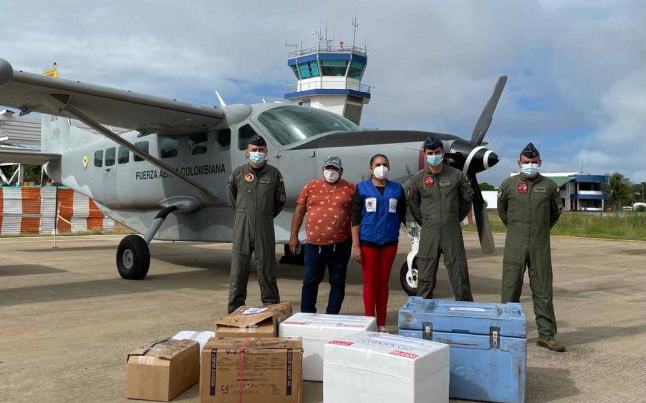Más de 1.154 vacunas han sido transportadas por su Fuerza Aérea en Vichada