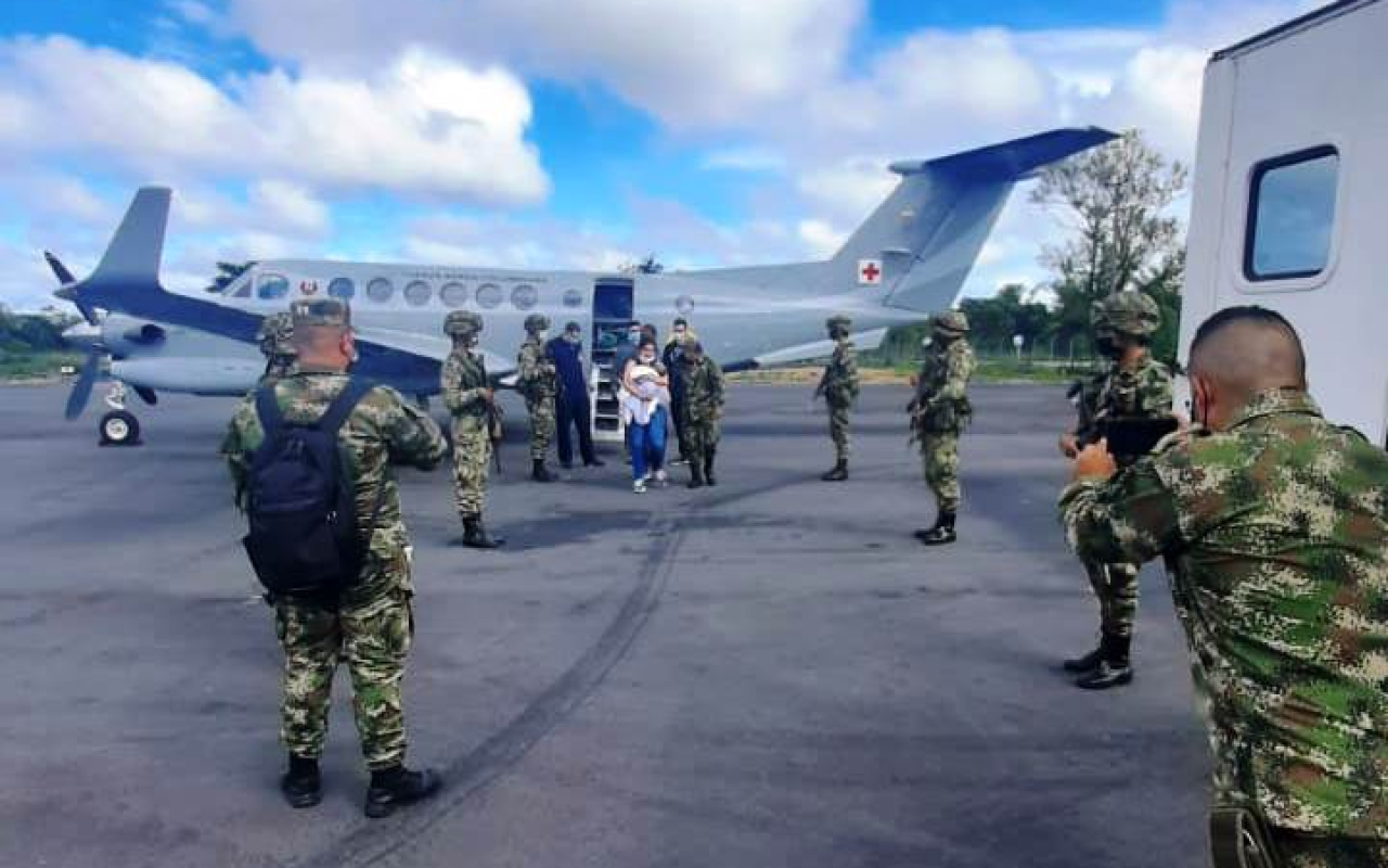 Traslado aeromédico es efectuado por su Fuerza Aérea en el Putumayo