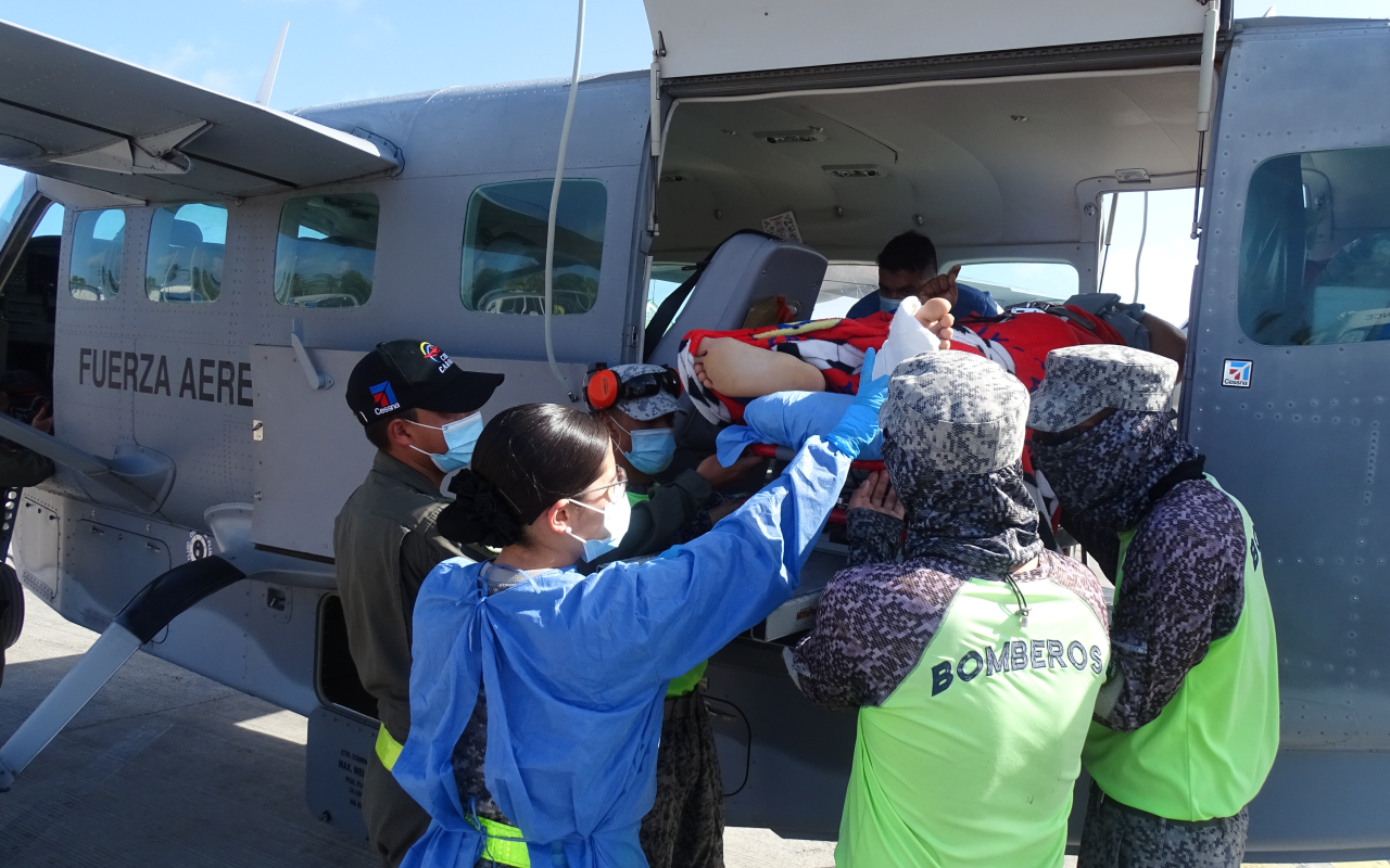 Grupo Aéreo del Caribe realizó traslado aeromédico de persona lesionada por accidente de tránsito en Providencia.
