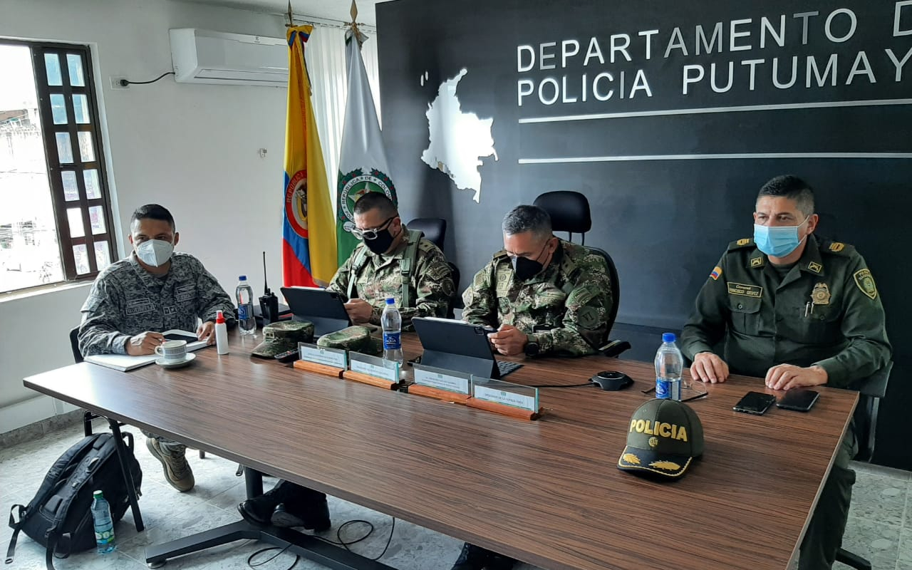 El Comando Aéreo de Combate No.6 participo en Puesto de Mando Unificado en Mocoa, Departamento del Putumayo