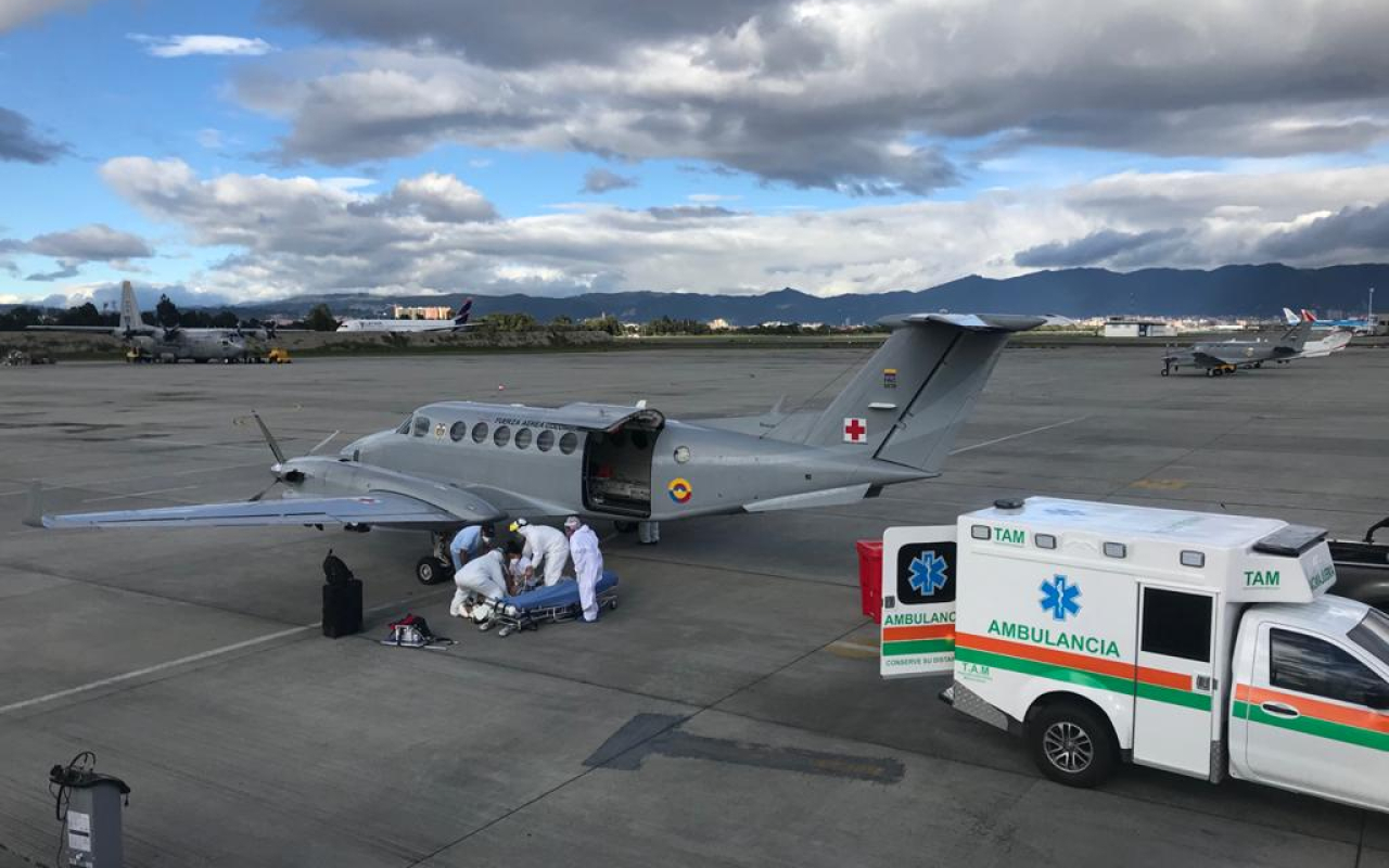 Traslado aeromédico a paciente con COVID fue realizado por su Fuerza Aérea 