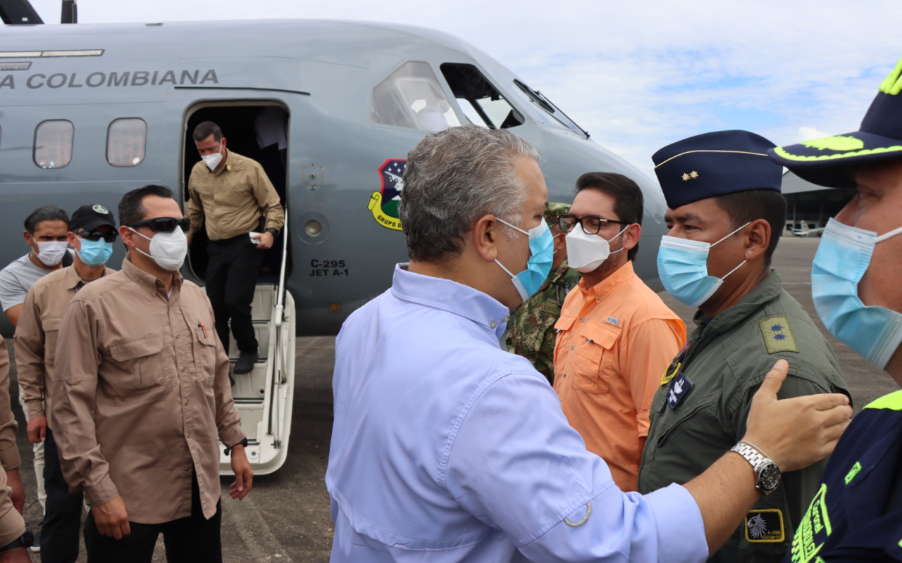 Agenda presidencial en el Meta, fue apoyada por su Fuerza Aérea