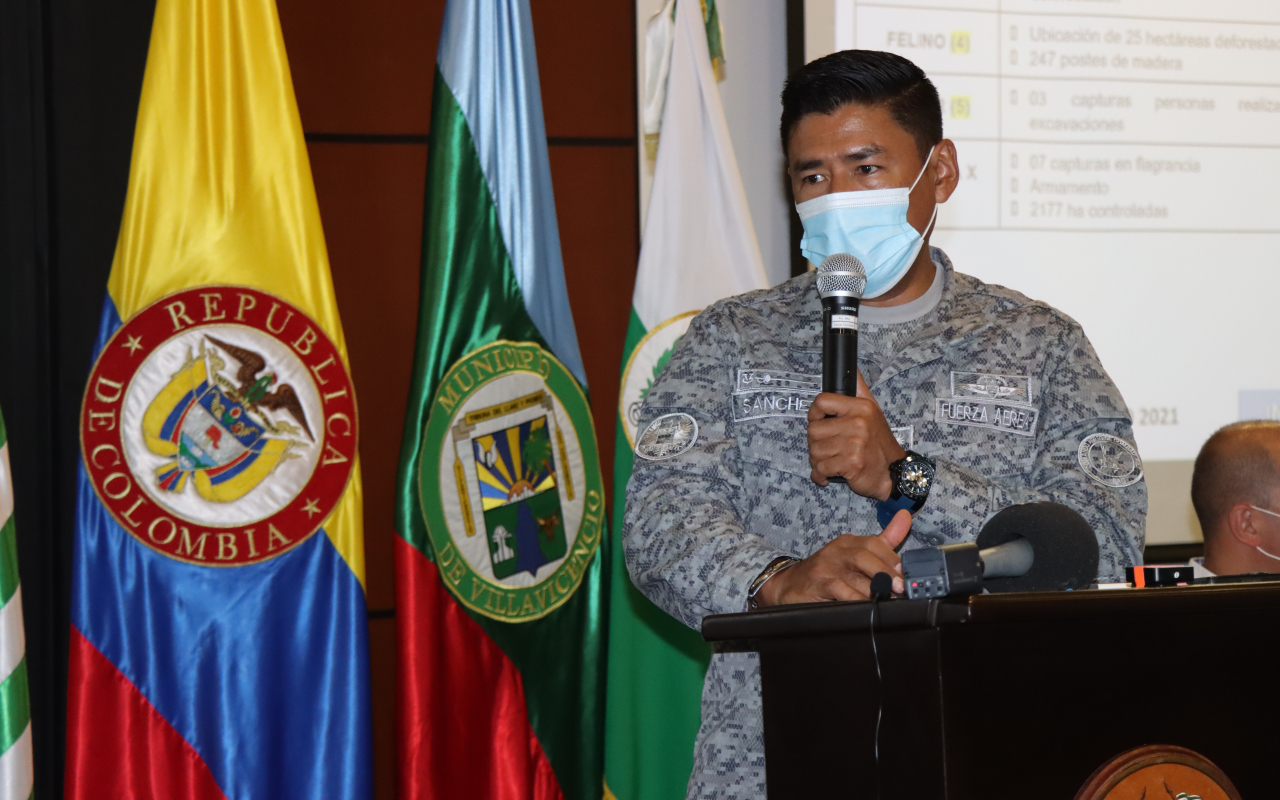 Balance de resultado de operaciones de su Fuerza Aérea en el departamento del Meta