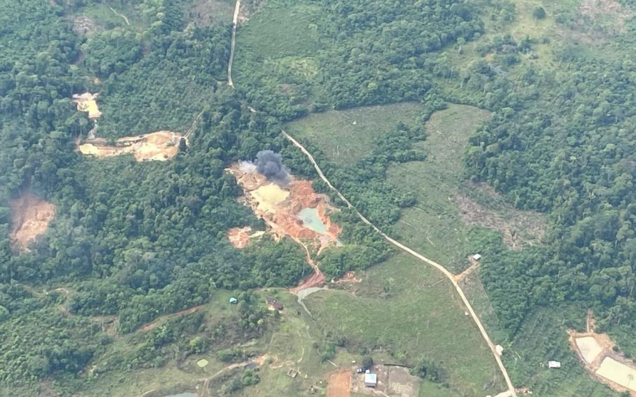 Duro golpe a la minería ilegal en el departamento del Cauca.