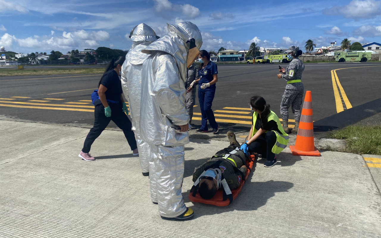 GACAR realiza simulacro de accidente aéreo en el aeropuerto Gustavo Rojas Pinilla.