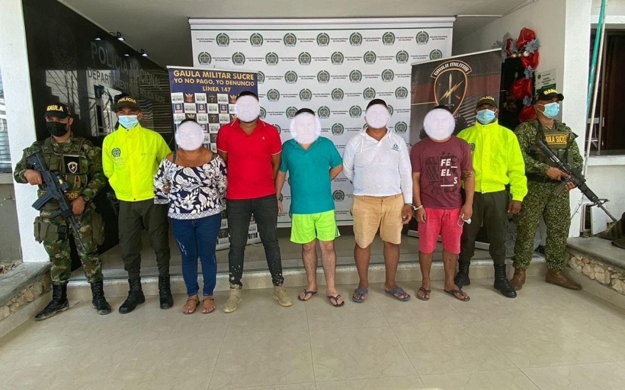 En Sucre se identificaron y capturaron cinco integrantes del Clan del Golfo