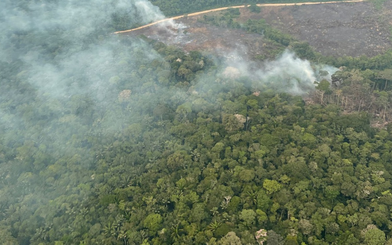 Riesgo por incendio forestal es vigilado por su Fuerza Aérea  Colombiana