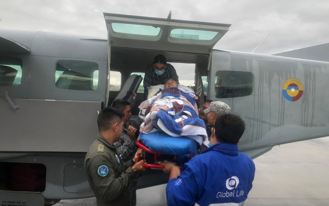 Ciudadano con fractura fue movilizado por su Fuerza Aérea para recibir atención especializada