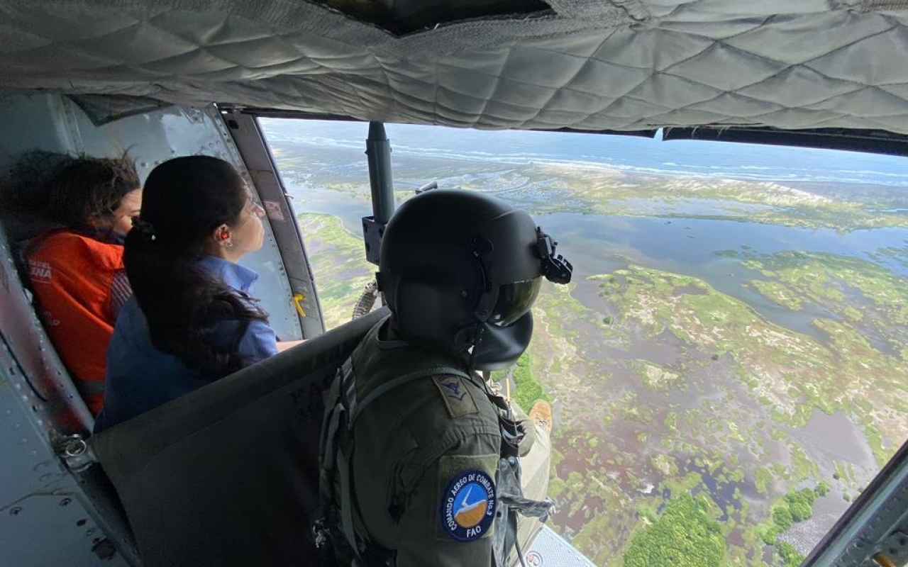 Su Fuerza Aérea Colombiana realiza seguimiento al Parque Isla Salamanca