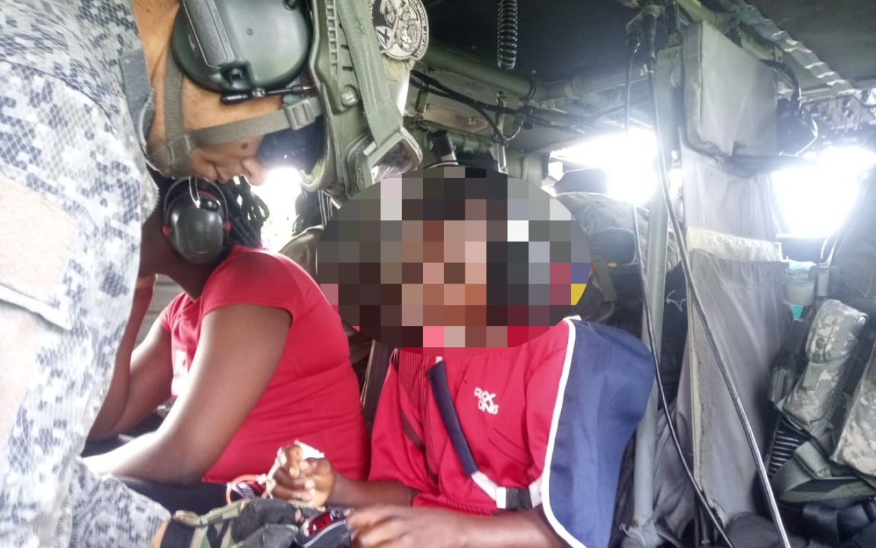 Menor de edad fue trasladado en helicóptero ángel