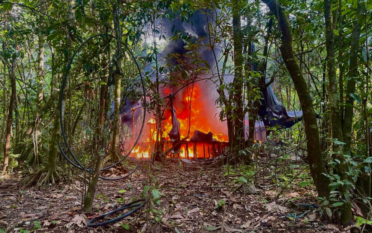 Laboratorio para el procesamiento de Clorhidrato de Cocaína fue inhabilitado en el Guaviare