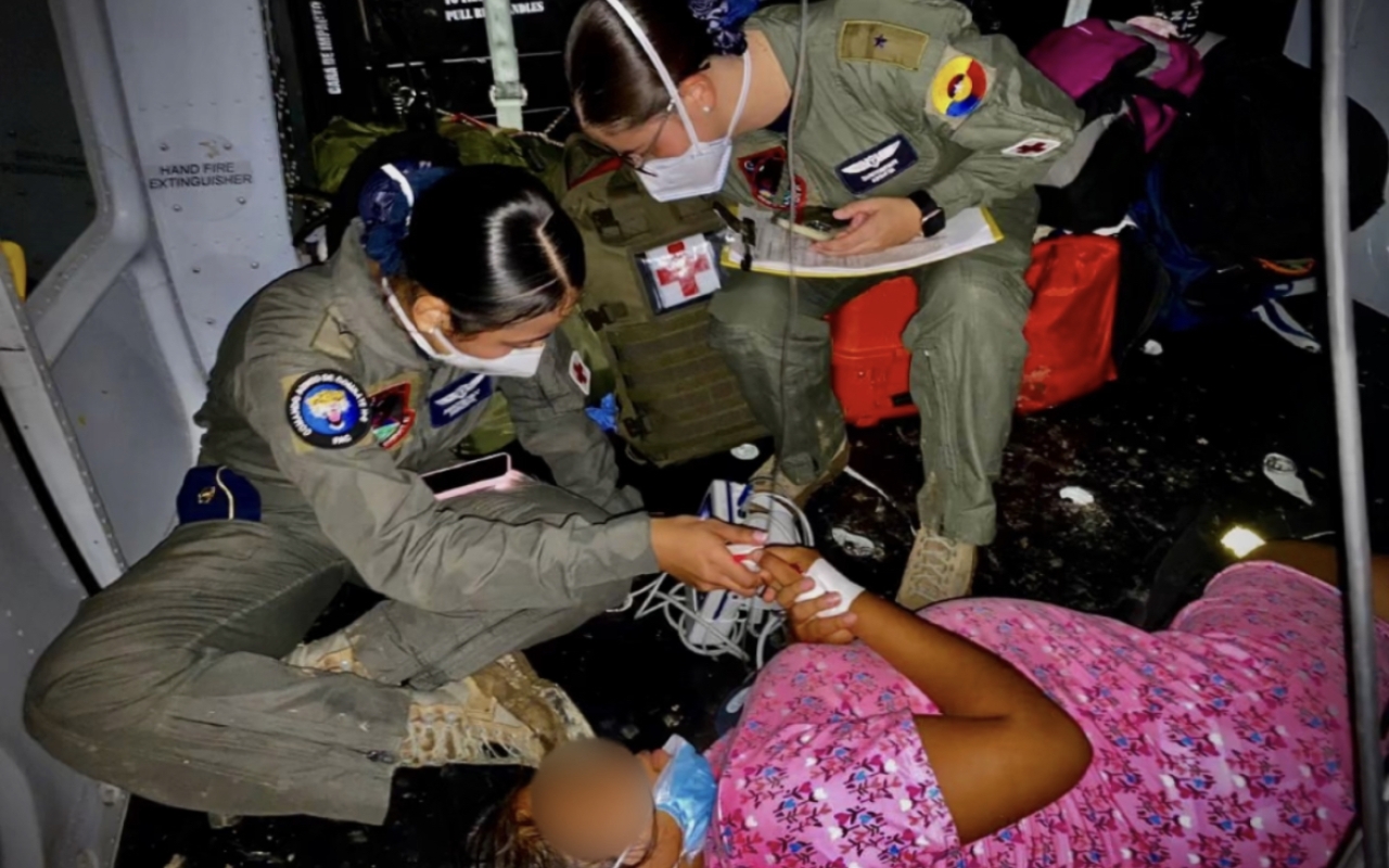 Traslado aeromédico humanitario a menor de edad fue  realizado con éxito por su Fuerza Aérea Colombiana