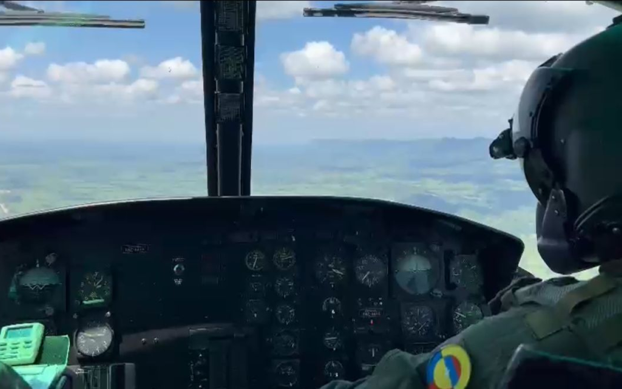 Se incrementan las labores de monitoreo aéreo en las vías del centro de Colombia