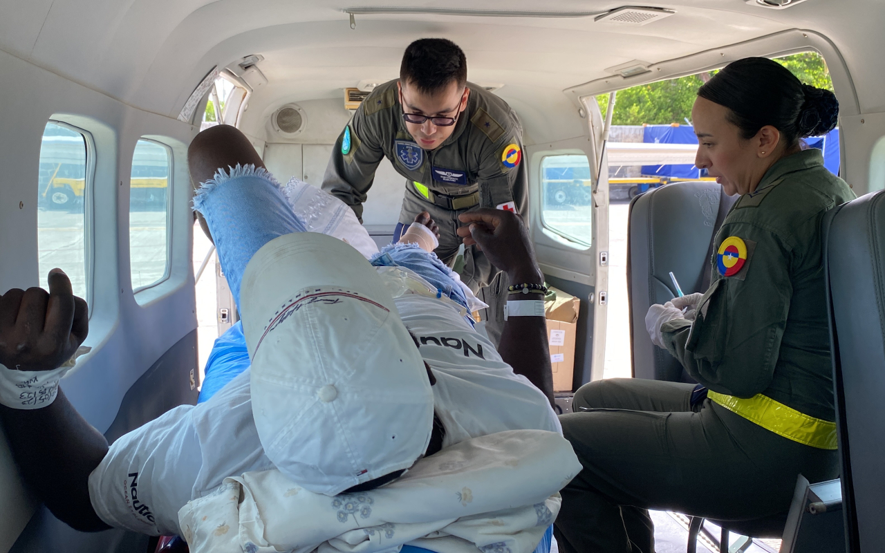 Paciente fue trasladado a San Andrés en un Caravan C208-B