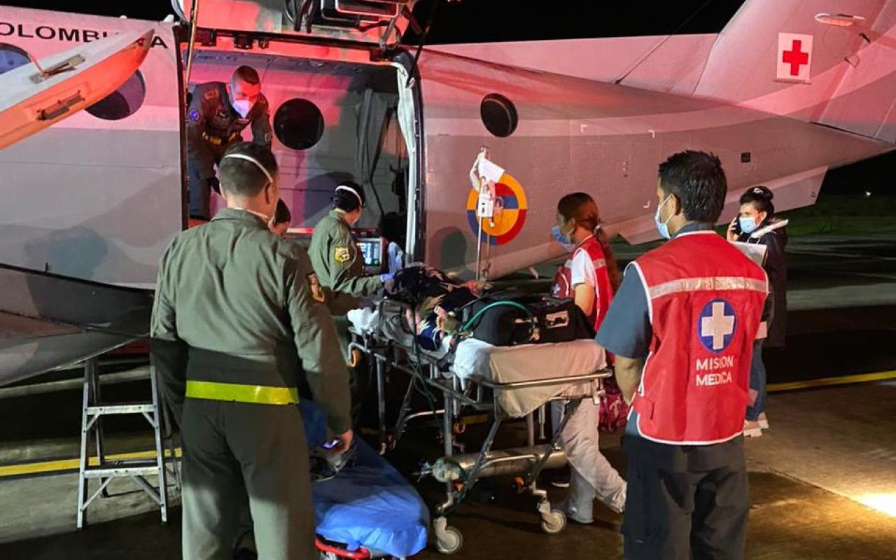  Traslado aeromédico de una menor de 8 años desde Apartadó