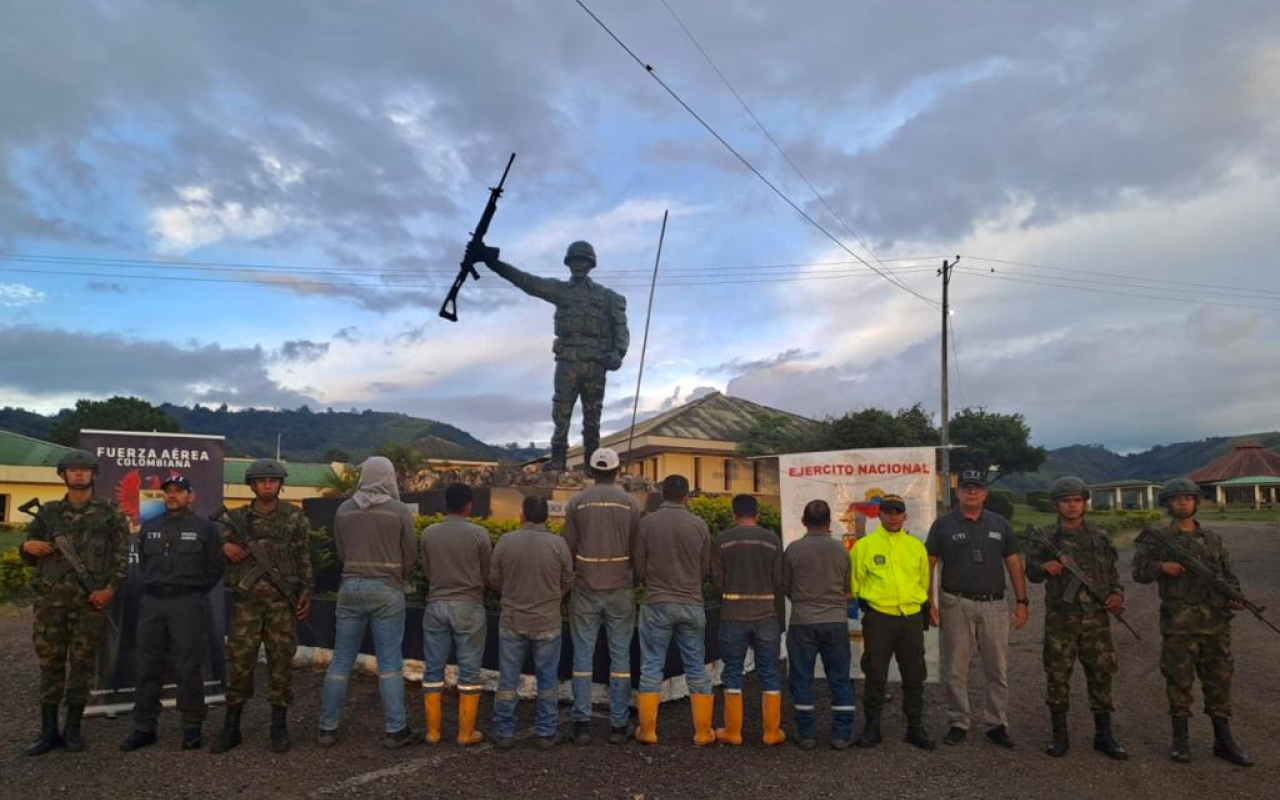 Siete presuntos responsables de realizar minería ilegal, fueron detenidos en Huila