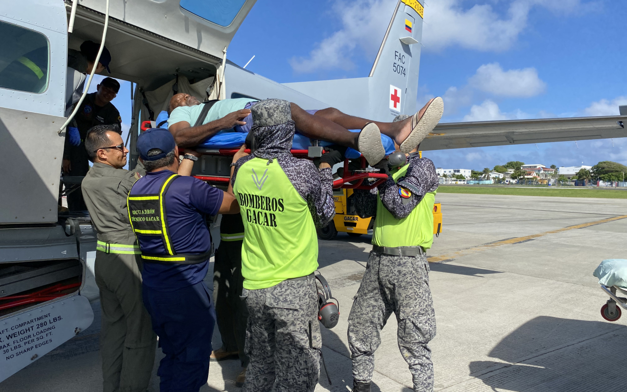Habitante de Providencia es beneficiado con traslado aeromédico en las islas del Caribe