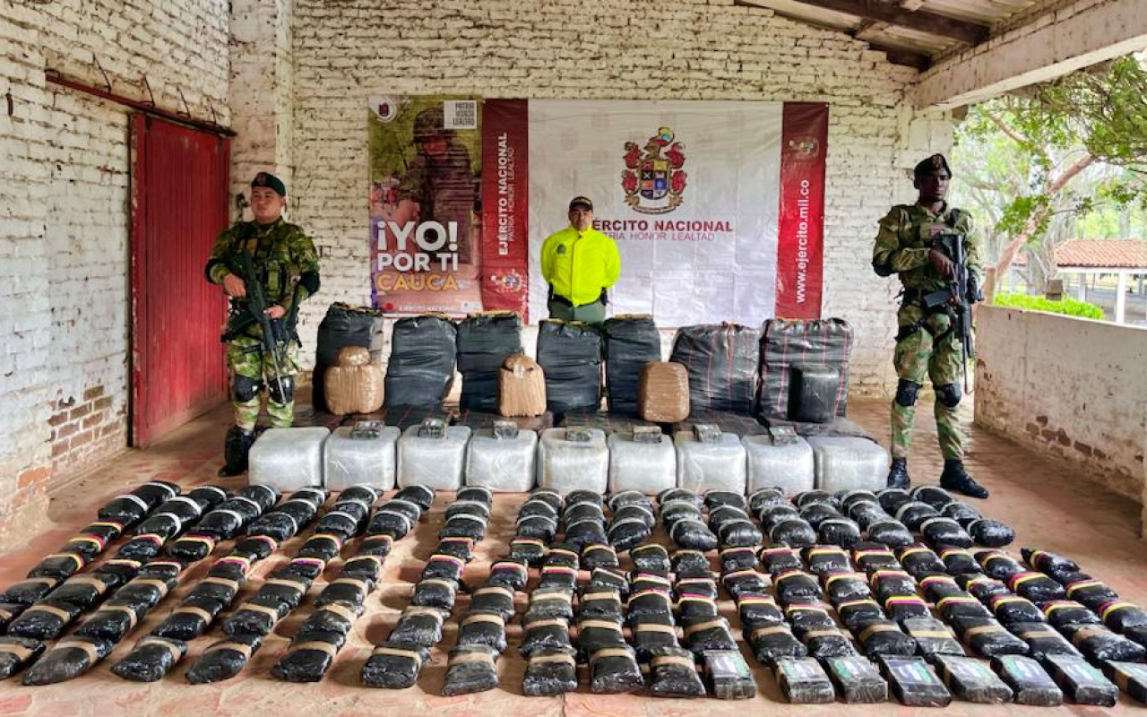 Desmantelada estructura de producción de marihuana en Caloto, Cauca 
