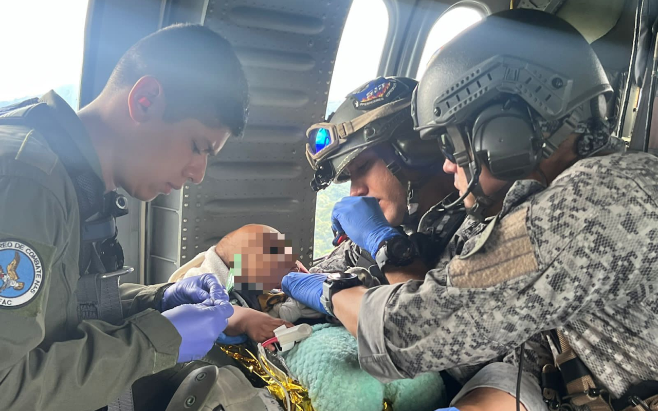 Desde el suroeste antioqueño, dos menores de edad fueron  salvados por un Helicóptero Ángel