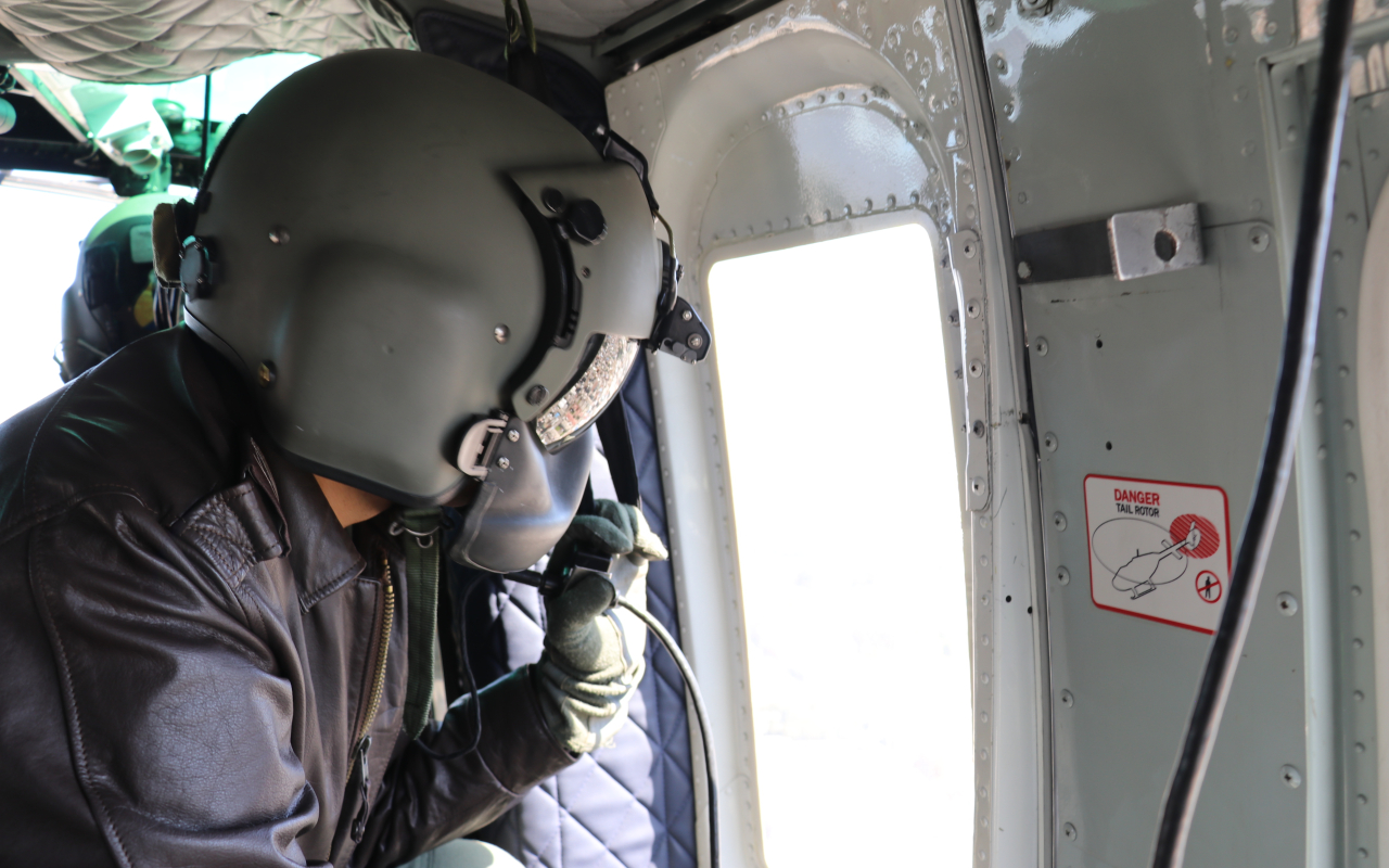 Con patrullaje de vigilancia la Fuerza Aeroespacial acompaña la salida de viajeros por puente festivo en Bogotá 