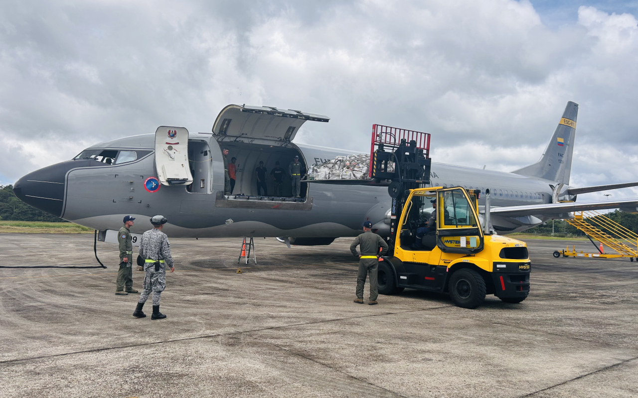 Desde el sur del país, su Fuerza Aeroespacial Colombiana continúa contribuyendo al tejido social en la Amazonía