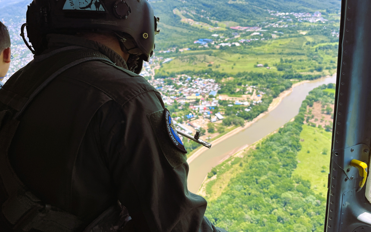 Vigilancia aérea sobre los principales afluentes del  departamento del Caquetá 