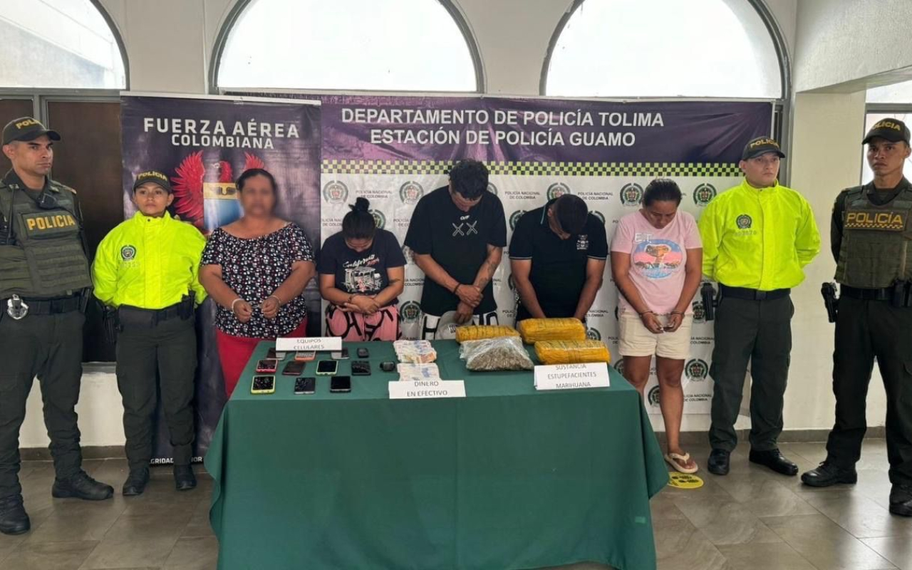 Desarticulado Grupo Delincuencial Común Organizado, dedicado al narcotráfico en el Tolima