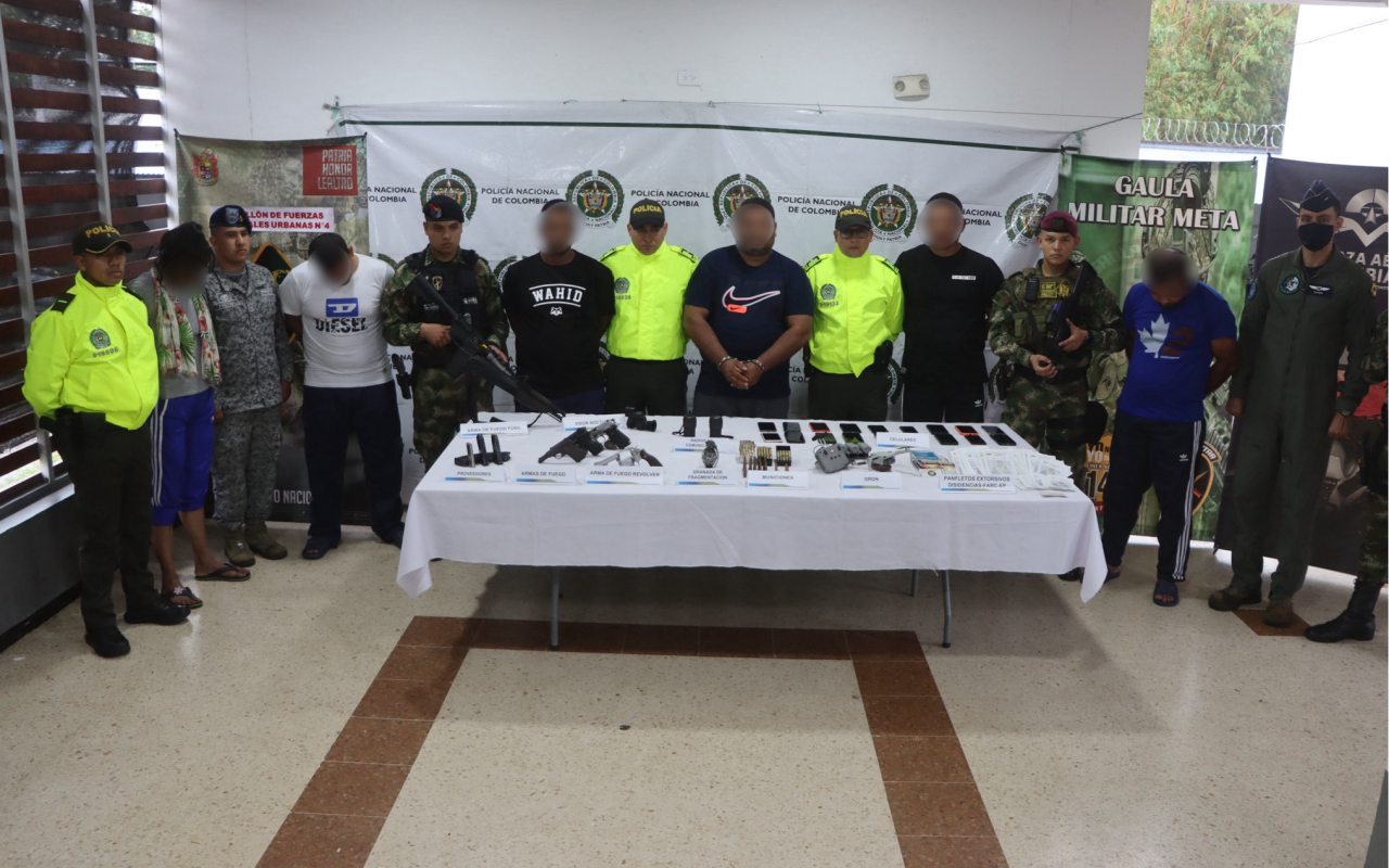 Un cabecilla y cinco integrantes de la Subestructura 39 del GAOr fueron capturados en Mapiripán, Meta